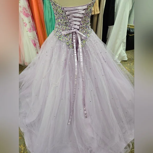 Morilee Lavender Beaded Ball Gown - Picture 8 of 13